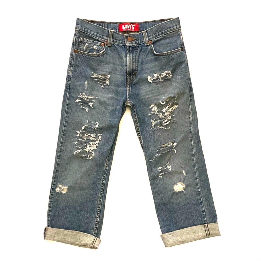 Levi’s RedTab 527 Straight Distressed Jeans Sz 29